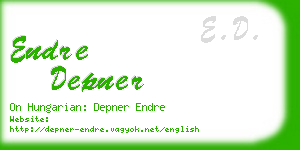 endre depner business card